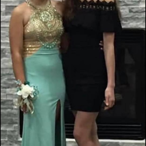 Teal prom dress - Picture 2 of 2